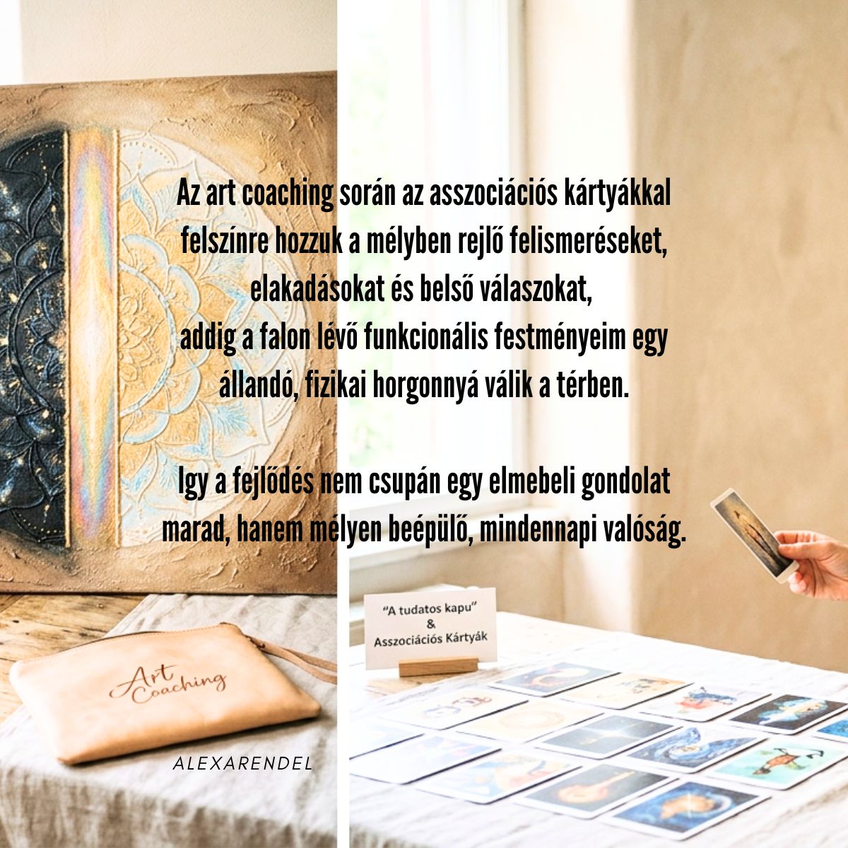 Az art coaching, az asszociációs kártyák és a funkcionális festmények_alexarendel
